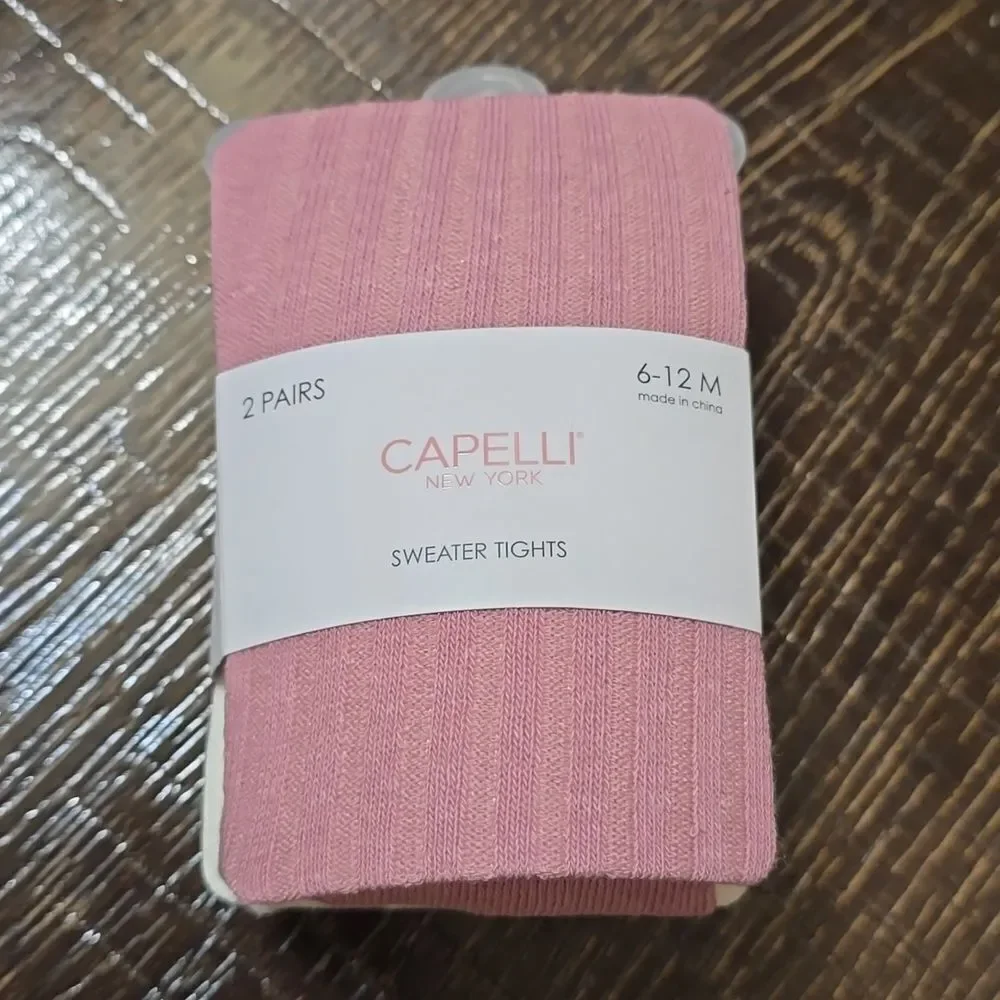 Capelli New York Sweater Tights 2-Pairs 6-12 Months